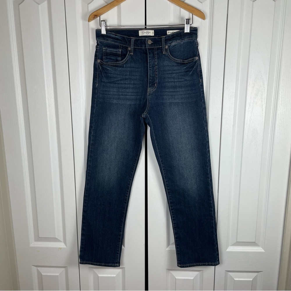 Jessica Simpson Harmony High Rise Slim Straight Jeans Women’s 28 Blue Dark Wash - Picture 1 of 16